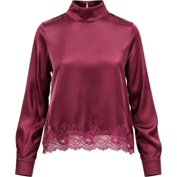 bluse I am rosso tinta unita