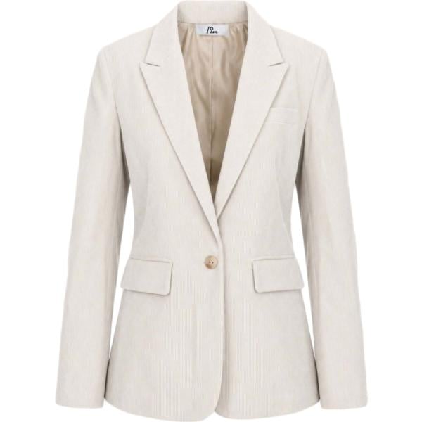 blazer I am bianco tinta unita