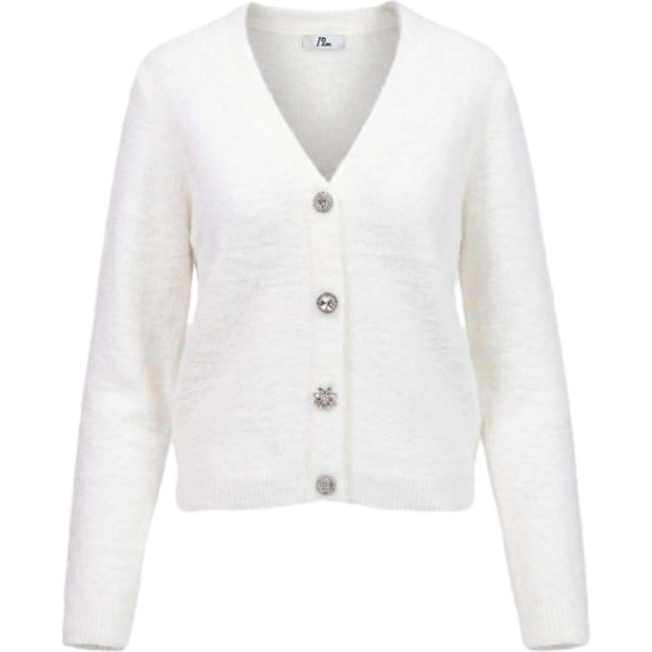 cardigans I am bianco tinta unita