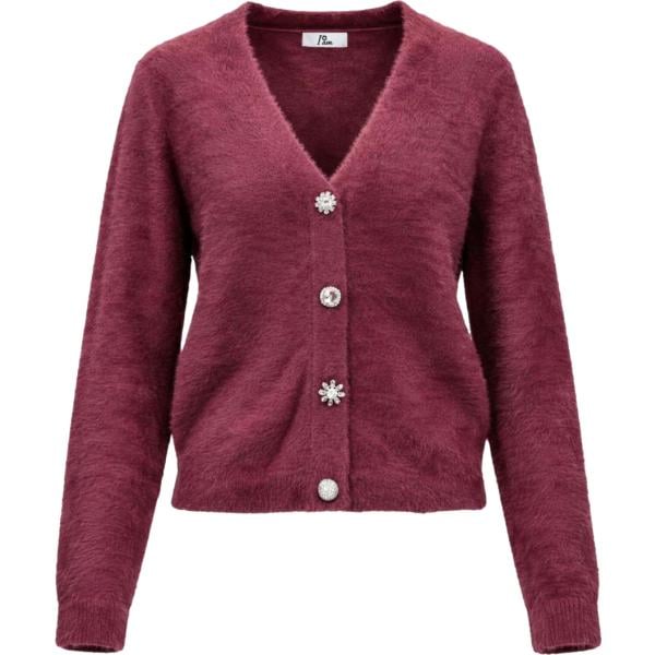 cardigans I am rosso tinta unita