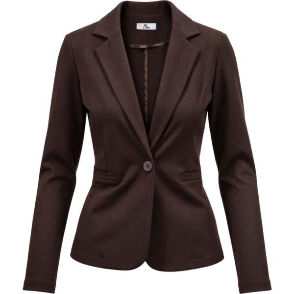 blazer I am marrone tinta unita