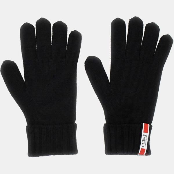 Guantes hombre jet black de punta viscosa Guess