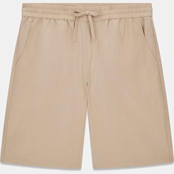 Pantalones cortos hombre con cordones sand beige corto cintura media lino Guess