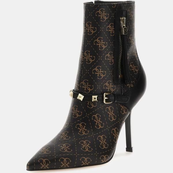 botines Guess marrón con diseños
