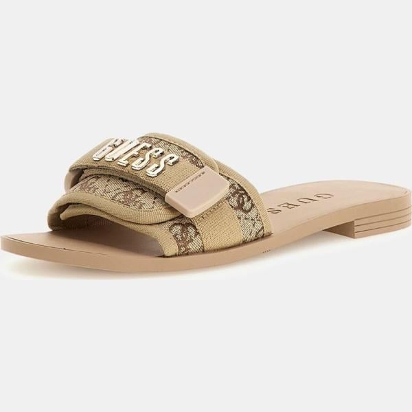 sandalias de tacón Guess blanco