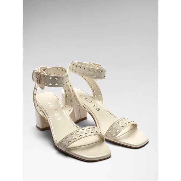 sandalias de tacón Guess blanco