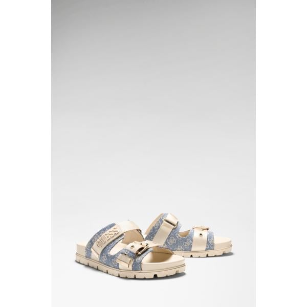 sandalias de tacón Guess blanco