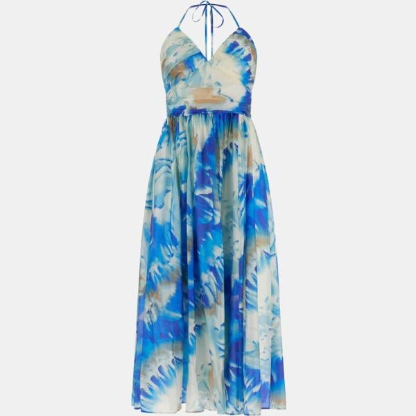 Vestido longuette/midi mujer snow white de flores con tirantes sin mangas con cremallera Marciano Guess