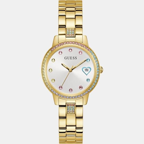 relojes analógicos Guess blanco