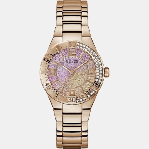 relojes analógicos Guess marrón