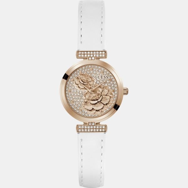 relojes analógicos Guess blanco