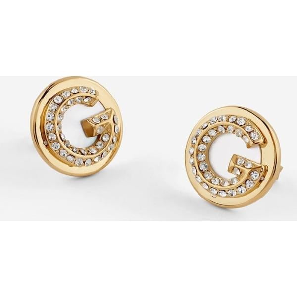pendientes Guess blanco
