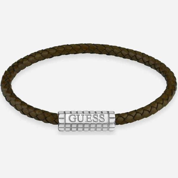 Pulsera hombre snow white a presión piel Guess