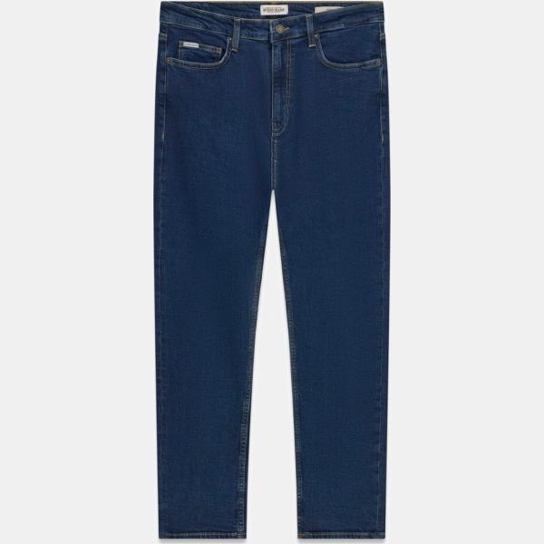 Vaqueros slim fit hombre snow white efecto lavado corto con cremallera denim Guess