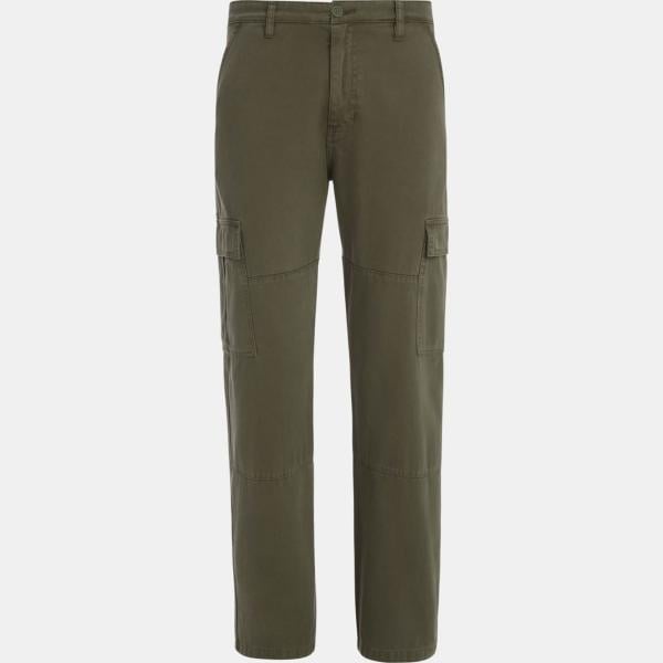 pantalones cargo Guess blanco