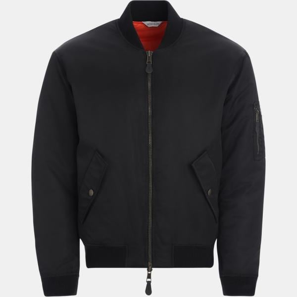 Chaqueta hombre jet black corto de manga larga con cremallera acetato Guess