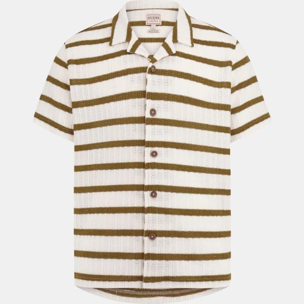 camisas de manga corta Guess gris de rayas