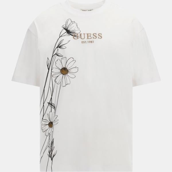 camiseta Guess blanco de flores