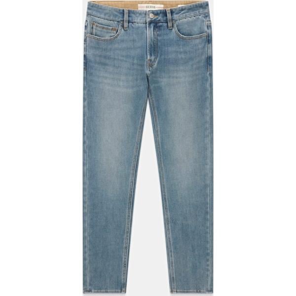 Vaqueros pitillo hombre snow white corto denim Guess