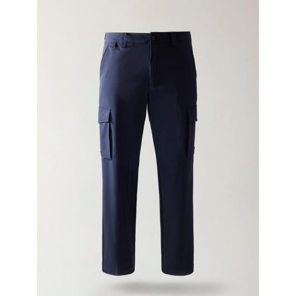 Pantalones cargo hombre light gray largo cintura media con cremallera nailon Guess