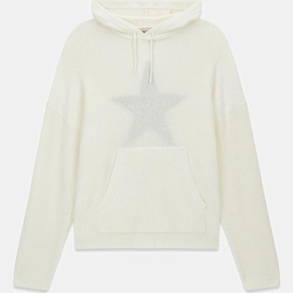 Jersey hombre con cordones snow white cuello con capucha largo de manga larga de punta Guess
