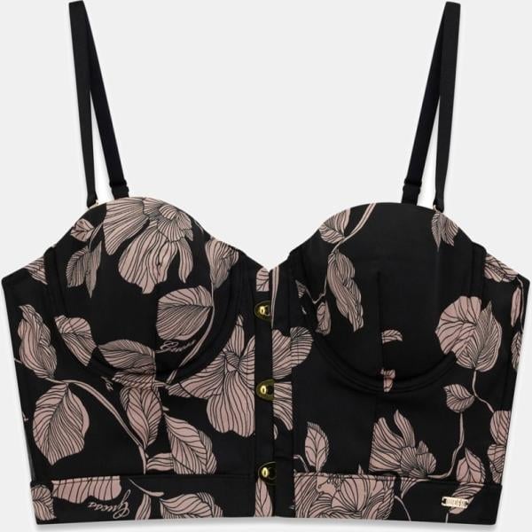 top Guess negro de flores