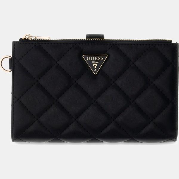 Cartera mujer jet black con cremallera Guess