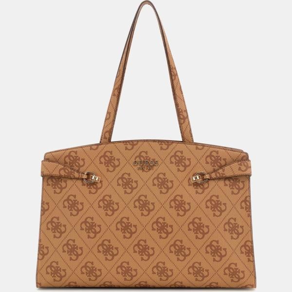 bolso shopper Guess blanco con diseños