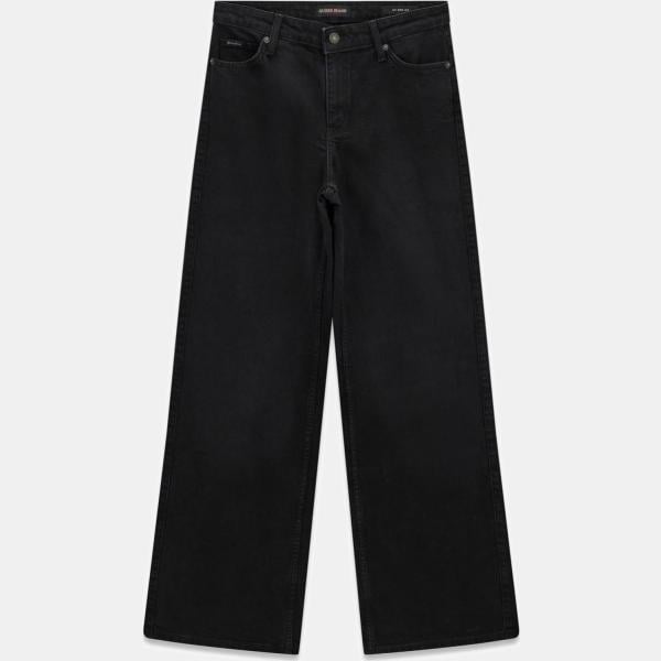 Vaqueros pata de elefante mujer snow white efecto lavado cintura alta con cremallera denim Guess
