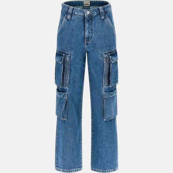vaqueros pata de elefante Guess azul