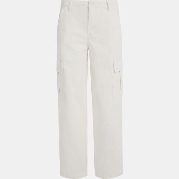 pantalones cargo Guess blanco