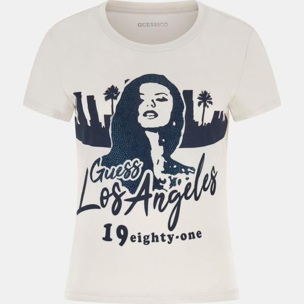 camiseta Guess blanco con diseños
