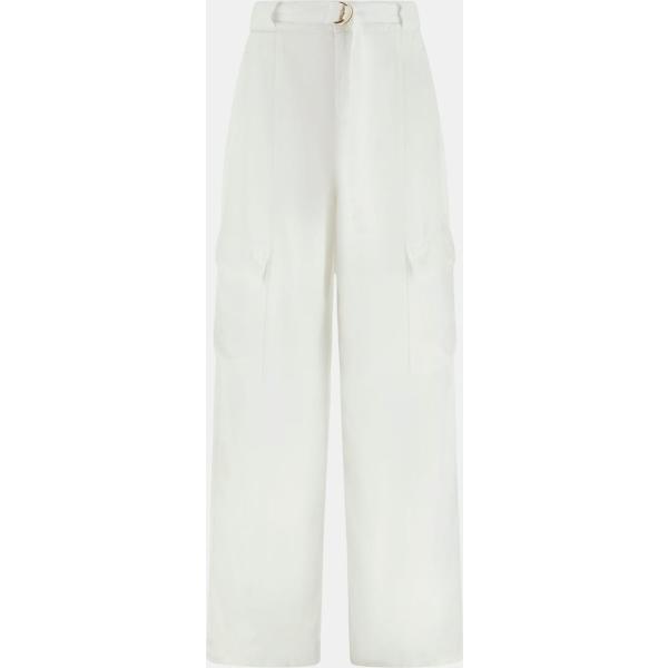 pantalones cargo Guess blanco