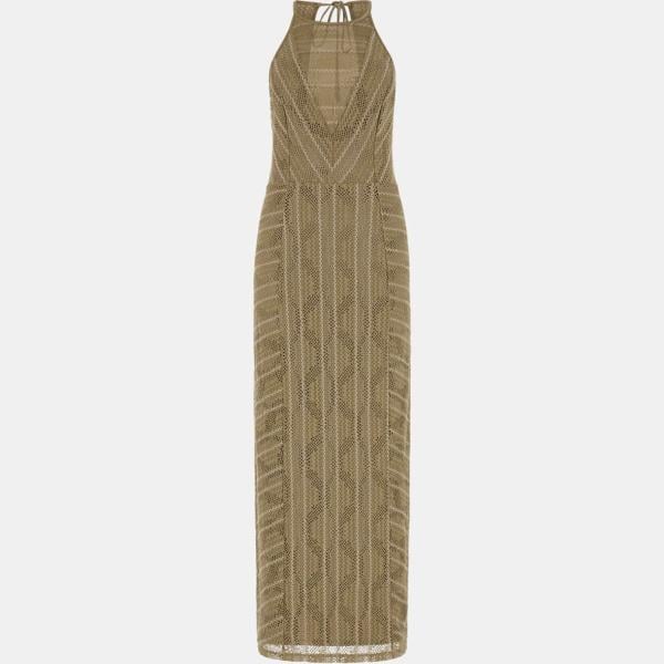 vestidos largos Guess blanco de rayas