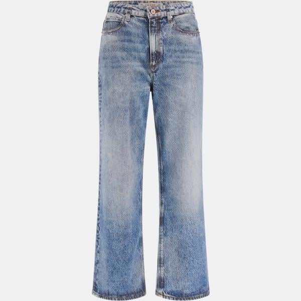 vaqueros pata de elefante Guess blanco con diseños