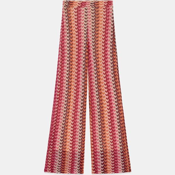 pantalones palazzo Guess rosa de rayas