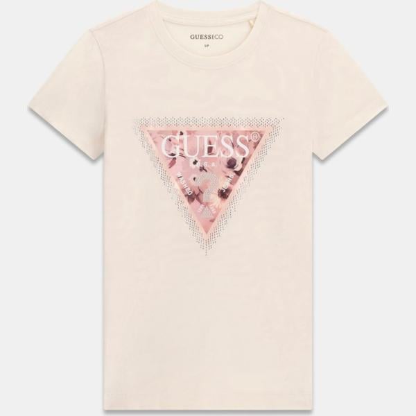 camiseta Guess blanco con diseños