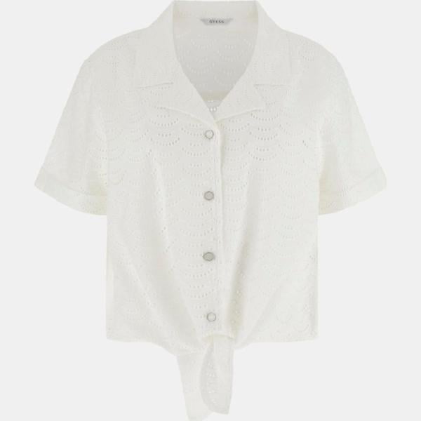 camisas de manga corta Guess blanco