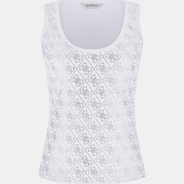 camisetas sin mangas Guess blanco