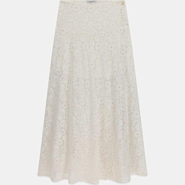 falda longuette Guess blanco