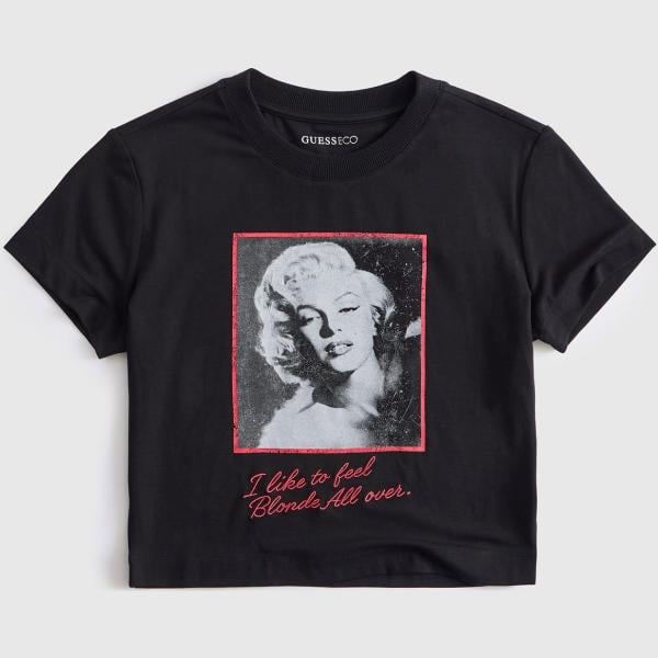 Camiseta mujer snow white con diseños corto algodón Guess