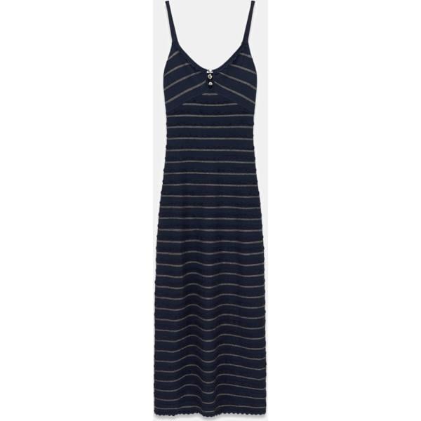 vestidos largos Guess blanco de rayas