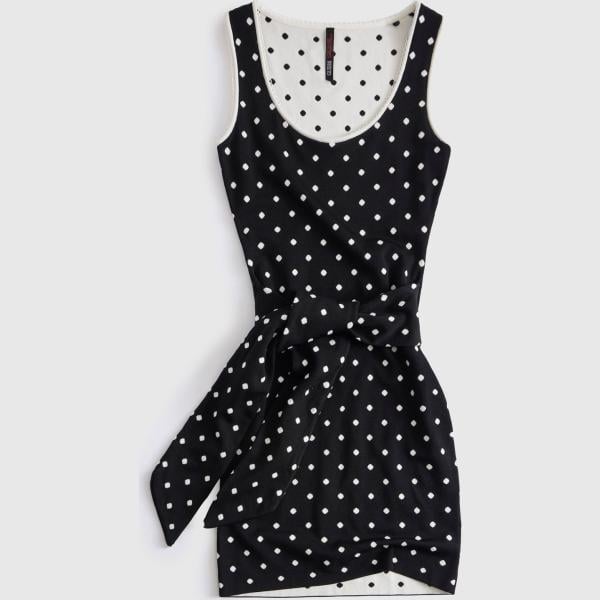 vestidos cortos Guess blanco de lunares