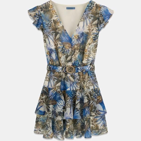 vestidos cortos Guess blanco con diseños