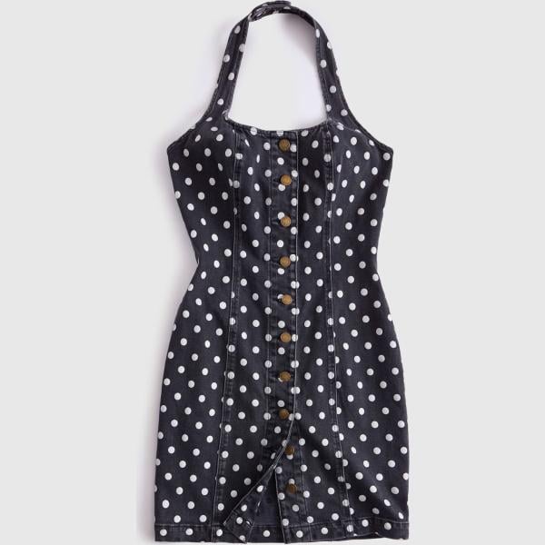 vestidos cortos Guess blanco de lunares