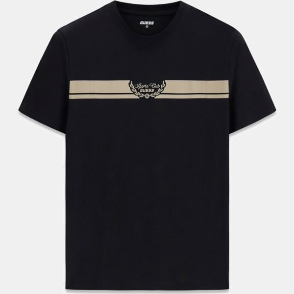 Camiseta hombre jet black con diseños de manga corta Guess