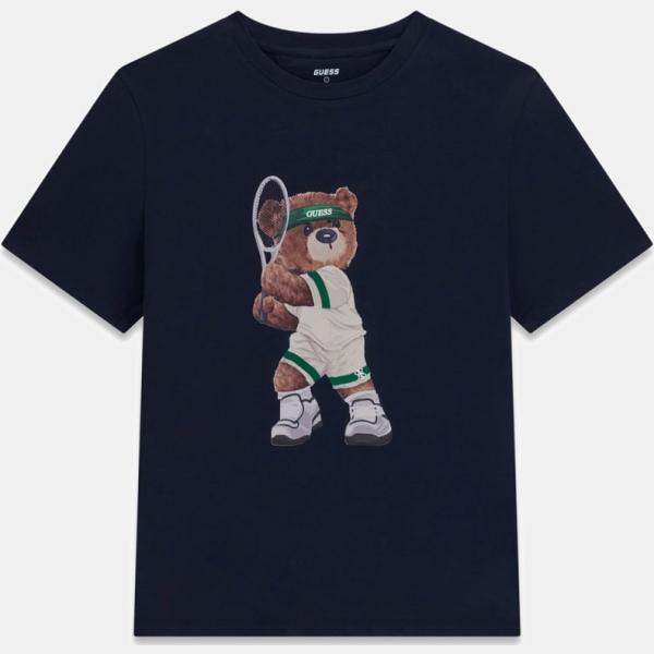 Camiseta hombre dark blue con diseños de manga corta Guess