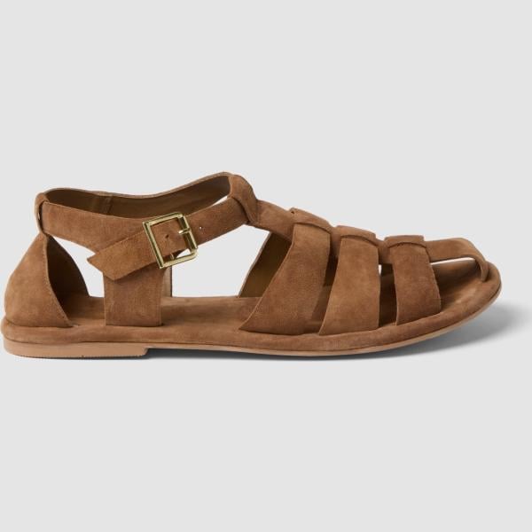 sandalias de piel Les Copains gris