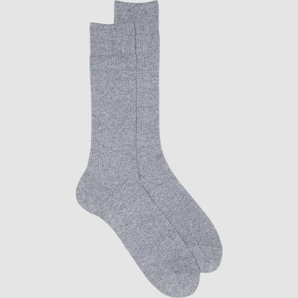 Calcetines hombre light gray maxi algodón Piombo