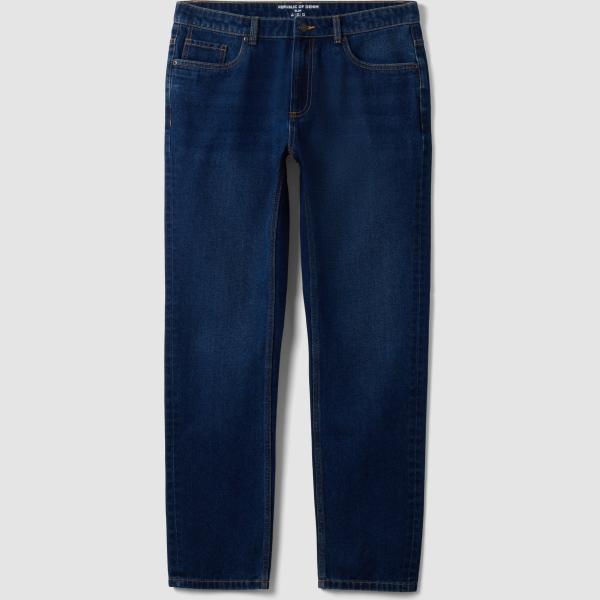 Vaqueros slim fit hombre dark blue efecto lavado con cremallera viscosa Republic Of Denim
